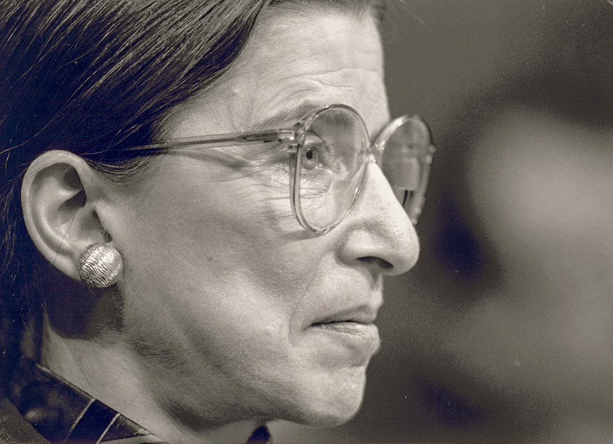 Ruth Bader Ginsburg at her confirmation hearing